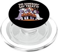 Did Somebody Say Treat Ghost Dogs Halloween Cute PopSockets PopGrip for MagSafe