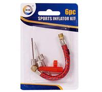DID Sports Inflator Kit | Multicolor Air Pump | Manual Operation | Includes: 1 x Schrader Valve Adaptor, 3 x Ball Needles