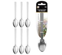 DID Set of 6 Stainless Steel Tea Spoons Bead Design