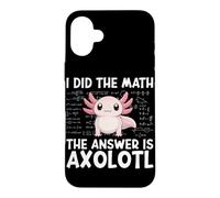 Did The Math The Answer Is Axolotl Math Calculus Formula Case for iPhone 16 Plus