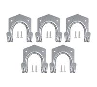 DID Tool Hanger Hooks Set with Screws Included, Heavy Duty Galvanised, Wall Mount Storage Hooks for Garage, Shed, Garden Tools, Brooms, Hoses, Shovels and Space Saving Organization (Pack of 5)