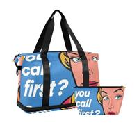 Did You Call First Blue Sports Tote Gym Bag Sports Duffel Bags with Adjustable Strap for Sports Large Capacity, did you call first blue, One Size