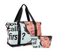 Did You Call First Sports Gym Bag Weekender Travel Overnight Bag with Toiletry Bag for Travel Multifunctional, did you call first, One Size