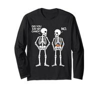 Did You Eat My Candy Skeleton Halloween Meme Funny Spooky Long Sleeve T-Shirt