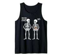 Did You Eat My Candy Skeleton Halloween Meme Funny Spooky Tank Top