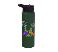 Did You eat the Last Leprechaun - St. Patricks Day Dinosaur Stainless Steel Insulated Water Bottle