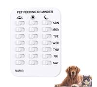 Did You Feed The Cat Tracker, 3 Meals Pet Feeding Reminder Sign for Cats & Dogs - Creative Tracker Accessories, Never Forget to Feed Your Pets (Three Rows)