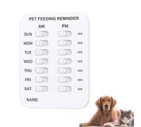 Did You Feed The Cat Tracker, 3 Meals Pet Feeding Reminder Sign for Cats & Dogs - Creative Tracker Accessories, Never Forget to Feed Your Pets (Two Rows)