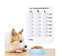 Did You Feed the Cat Tracker, Did You Feed The Cat Tracker, Three-a-day instruction chart for feeding your pet, with weekday AM/PM instructions, for dogs and cats (Three Lines)