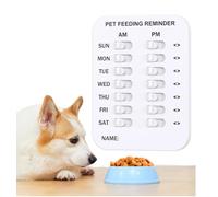 Did You Feed the Cat Tracker, Did You Feed The Cat Tracker, Three-a-day instruction chart for feeding your pet, with weekday AM/PM instructions, for dogs and cats (Two Lines)