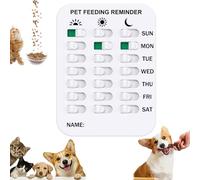 Did You Feed The Cat Tracker, Did You Feed The Dog Tracker, Magnetic Pet Feeding Reminder for Dogs Cats, with Weekdays AM/PM Indicators, to Track and Prevent Over or Under Feeding of Pets (3 rows)