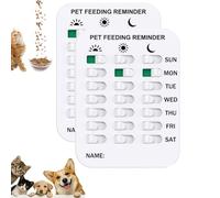 Did You Feed The Cat Tracker, Did You Feed The Dog Tracker, Magnetic Pet Feeding Reminder for Dogs Cats, with Weekdays AM/PM Indicators, to Track and Prevent Over or Under Feeding of Pets (3rows*2)