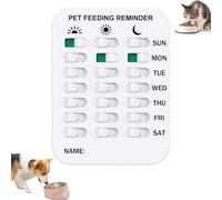 Did You Feed The Cat Tracker, Feeding Reminder for Dogs and Cats, 3 Per Day Instructions Chart for Feeding Your Pet, with AM/PM Indicators, Planning Clip for
