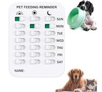 Did You Feed The Cat Tracker Magnet, Dog Fed Sign, Food Feeding Reminder Magnets Device for Dogs and Cats, Flip Am Pm, Pet Has Been Fed Schedule Clip, Daily Pets Supplies Essentials (3rows)