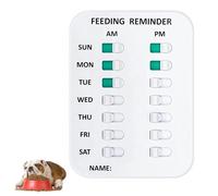 Did You Feed The Cat Tracker Magnet,Pet Feeding Reminder for Dogs Cats,Dog Fed Sign Flip Weekdays Am/Pm,Accessories Helps You to Track Feeding & Medication Reminder Magnets Device (#B)