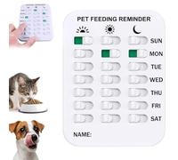 Did You Feed the Cat Tracker, Magnetic Pet Feeding Reminder for Dogs & Cats, 3 Times a Day Indication, Pet Feeding Chart to Track Meals & Prevent Overfeeding (B)