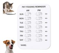 Did You Feed the Cat Tracker, Magnetic Pet Feeding Reminder for Dogs Cats, Magnetic Sticker Sign, Dog Feeding Reminder, 3 Times A Day Indication, Cat Feeding Chart (A)