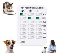 Did You Feed the Cat Tracker, Magnetic Pet Feeding Reminder for Dogs Cats, Magnetic Sticker Sign, Dog Feeding Reminder, 3 Times A Day Indication, Cat Feeding Chart (B)