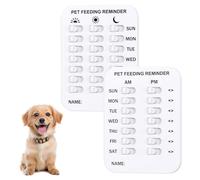 Did You Feed the Cat Tracker, Magnetic Pet Feeding Reminder for Dogs Cats, Pet Feeding Chart Tracker, Magnetic Reminder Sticker, Feed Your Puppy Dog Cat for Prevent Overfeeding & Obesity (A+B)