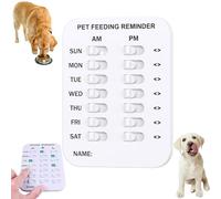 Did You Feed the Cat Tracker, Magnetic Pet Feeding Reminder for Dogs & Cats, Pet Feeding Chart Tracker with AM/PM Flip, 3x Daily Magnetic Schedule (A)