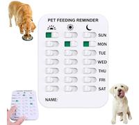 Did You Feed the Cat Tracker, Magnetic Pet Feeding Reminder for Dogs & Cats, Pet Feeding Chart Tracker with AM/PM Flip, 3x Daily Magnetic Schedule (B)