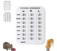 Did You Feed the Cat Tracker, Pet Feeding Reminder for Dogs Cats, Feed Reminder with Magnet, Daily AM PM Indicators to Track Feeding Schedule & Prevent Overfeeding (1 * 3rows)
