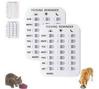 Did You Feed the Cat Tracker, Pet Feeding Reminder for Dogs Cats, Feed Reminder with Magnet, Daily AM PM Indicators to Track Feeding Schedule & Prevent Overfeeding (2 * 3rows)