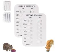 Did You Feed the Cat Tracker, Pet Feeding Reminder for Dogs Cats, Feed Reminder with Magnet, Daily AM PM Indicators to Track Feeding Schedule & Prevent Overfeeding (2 * 2rows)