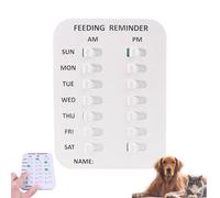 Did You Feed the Cat Tracker, Pet Feeding Reminder for Dogs Cats, Magnetic Feed Reminder with AM PM Indicators, Daily Pet Care Tracker for Food & Medication (1 * 2rows)