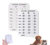 Did You Feed the Cat Tracker, Pet Feeding Reminder for Dogs Cats, Magnetic Feed Reminder with AM PM Indicators, Daily Pet Care Tracker for Food & Medication (1 * 2rows+1 * 3rows)