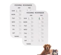 Did You Feed the Cat Tracker, Pet Feeding Reminder for Dogs Cats, Magnetic Feed Reminder with AM PM Indicators, Daily Pet Care Tracker for Food & Medication (2 * 2rows)