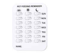 Did You Feed The Cat Tracker, Pet Feeding Reminder for Dogs Cats, Magnets Device with Morning Lunch Evening Period Daily Indication Chart Feed (Three rows)