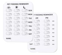 Did You Feed The Cat Tracker, Pet Feeding Reminder for Dogs Cats, Magnets Device with Morning Lunch Evening Period Daily Indication Chart Feed (Mix)