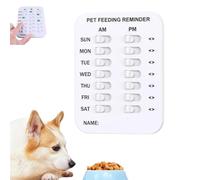 Did You Feed The Cat Tracker, Pet Feeding Reminder for Dogs Cats,Three-a-day instruction chart for feeding your pet,with AM/PM Indicators, Pet Has Been Fed Schedule Clip for Dogs and Cats