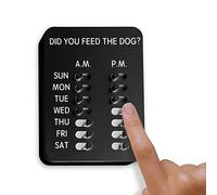 DID YOU FEED THE DOG? - Dog Feeding Reminder, The Original Feed Dog Reminder, Mountable Dog Fed Sign, Pet Feeding Reminder Kit with Magnets & Adhesives, Black