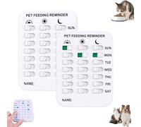 Did You Feed The Dog Tracker, Don't Forget to Feed Your Pets Sign, Pet Feeding Reminder, for Dogs Cats, Pet Has Been Fed Schedule (2Pcs 3Rows)