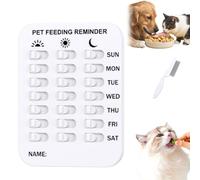 Did You Feed The Dog Tracker, Pet Feeding Reminder For Dogs Cats, Magnetic Glide Signs Sticker, Magnets Device With Morning Lunch Evening Period Daily Indication Chart Feed