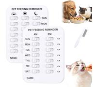 Did You Feed The Dog Tracker, Pet Feeding Reminder For Dogs Cats, Magnetic Glide Signs Sticker, Magnets Device With Morning Lunch Evening Period Daily Indication Chart Feed
