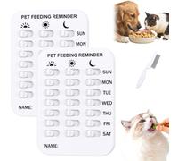 Did You Feed The Dog Tracker, Pet Feeding Reminder For Dogs Cats, Magnetic Glide Signs Sticker, Magnets Device With Morning Lunch Evening Period Daily Indication Chart Feed