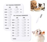 Did You Feed The Dog Tracker, Pet Feeding Reminder For Dogs Cats, Magnetic Glide Signs Sticker, Magnets Device With Morning Lunch Evening Period Daily Indication Chart Feed