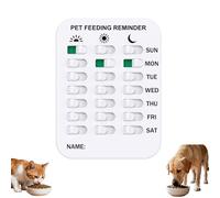 Did You Feed The Dog Tracker, Pet Feeding Reminder for Dogs Cats,Magnetic Sticker 3 Times A Day Indication Chart Feed Your Pets (A)