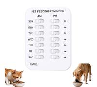Did You Feed The Dog Tracker, Pet Feeding Reminder for Dogs Cats,Magnetic Sticker 3 Times A Day Indication Chart Feed Your Pets (B)