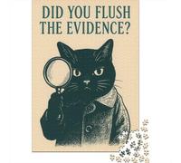Did You Flush The Evidence 1000 Piece Jigsaw Puzzle, 52x38cm/1000pcs, for Adults, Screen-Free Activity, Relaxing Indoor Time And Puzzle Lovers