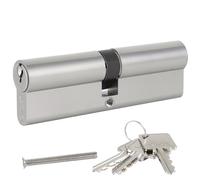 DIDA® 100mm(50/50) Euro Cylinder Lock,UPVC Door Lock Barrel with 3 Keys,High Security,Anti-Pick Anti-Bump Anti-Drill,Nickel Finish,Suitable for All Door Types,BS EN 1303:2005