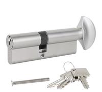 DIDA® 100mm(55T/45) Thumb Turn Euro Cylinder Lock,UPVC Barrel Lock with 3 Keys Anti-Pick,Anti-Bump,Anti-Drill,High Security,Nickel Finish,Suitable for All Door Types,BS EN 1303:2005