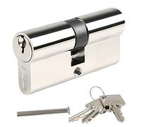 DIDA® 60mm(30/30) Euro Cylinder Lock,UPVC Door Lock Barrel with 3 Keys,High Security,Anti-Pick Anti-Bump Anti-Drill,Polished Nickel Finish,Suitable for All Door Types,BS EN 1303:2005