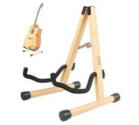 DIDA Guitar Stand, Wooden A-Frame Stands for Acoustic Guitar, Violin, Ukulele, Electric Guitar, Bass, and Cello with Non-Slip Padding for Home and Travel (Bamboo, Acoustic Guitar)