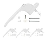 Dida Window Handle White, 4pcs UPVC Window Handles, White Double Glazed, Universal Lockable, Fits Left and Right Hand, 40mm Spindle Length