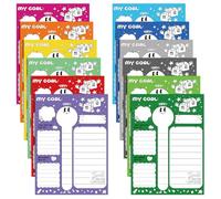 Didaey 12 Pieces Fundraising Thermometer Chart Goal Tracker 16 x 22 Inch Goal Setting Wall Poster Thermometer Sticker for Wall Office School Classrooms Supplies, Assorted Colors(Dark Color)