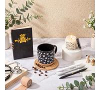 Didaey 7 Pcs Veterinary Appreciation Gifts Set Vet Receptionist Week Ceramics Mug Candle Leather Journal Pens Thank You Gifts for Vet Tech Nurse Coworker Assistant Staff, Black